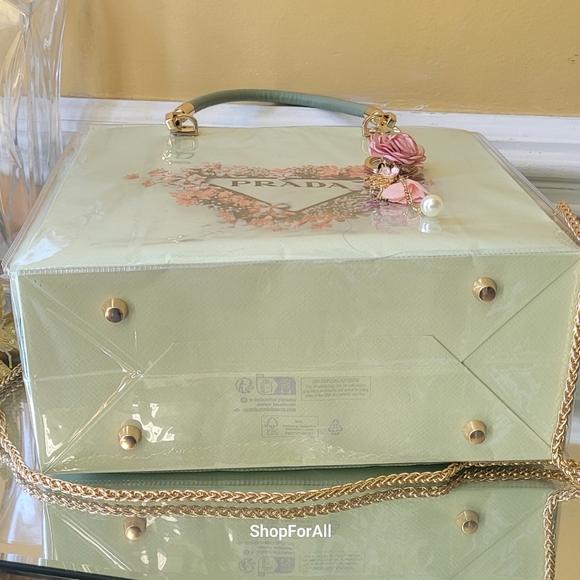 Prada Tote Large Shopping Bag Tote with PVC Cover - Picture 10 of 11